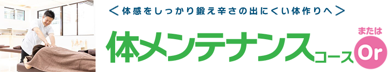 体感をしっかり鍛え辛さの出にくい体作りへ 体メンテナンスコース